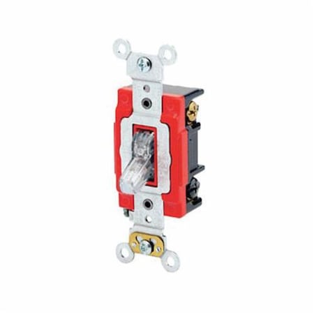 Leviton Toggle Switch 20A 277V 3-Waytoggle Illum Clear 1223-7LC